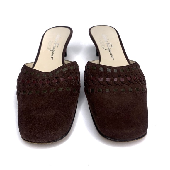 Salvatore Ferragamo Brown Suede Women’s Slip On Shoes - Picture 2 of 9